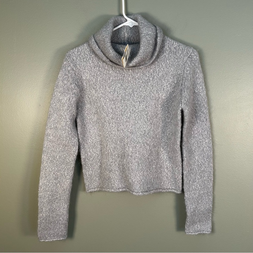 NWT banana republic mohair sweater turtleneck long sleeve grey small women’s